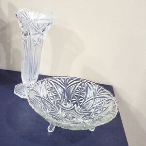 Crystal vase and bowl 🥣